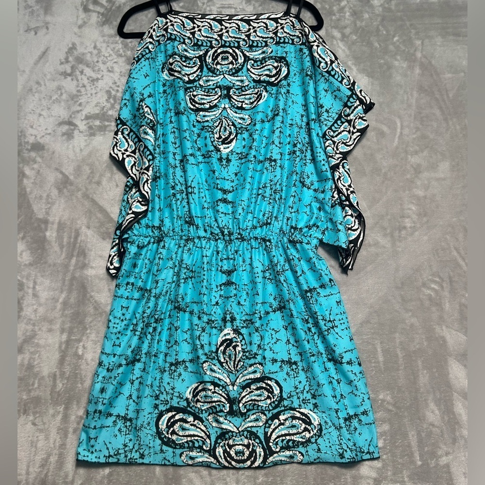 Y2K Rampage Mini Cold Shoulder Dress Women’s Medium Teal Club Boho